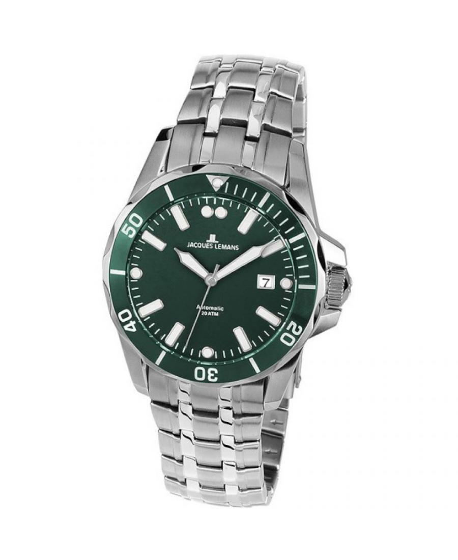 Men Classic Automatic Watch Jacques Lemans 1-1910C Green Dial