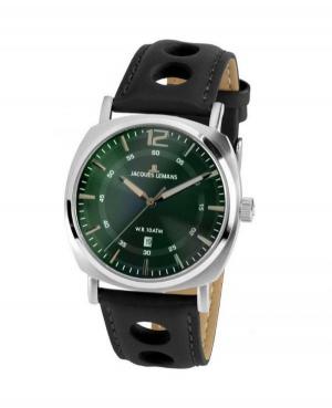 Mężczyźni klasyczny kwarcowy Zegarek JACQUES LEMANS 1-1943J Zielony Dial 42mm