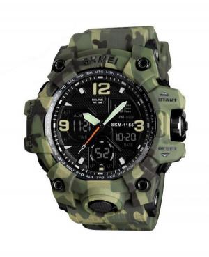 Men Sports Functional Quartz Digital Watch Alarm SKMEI 1155BCMGN Black Dial 55mm