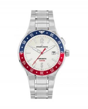 Mężczyźni klasyczny automatyczny Zegarek Jacques Lemans 1-2109G Biały Wybierz