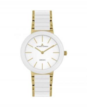 Kobiety Moda klasyczny kwarcowy analogowe Zegarek JACQUES LEMANS 42-7F Biały Dial 34mm
