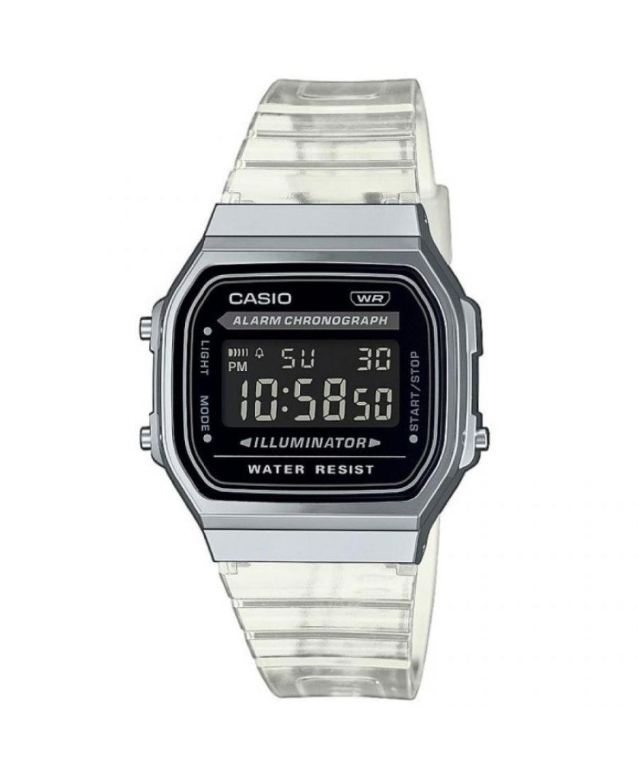 Men Functional Japan Quartz Digital Watch Alarm CASIO A168XES-1BEF Black Dial 38.6mm