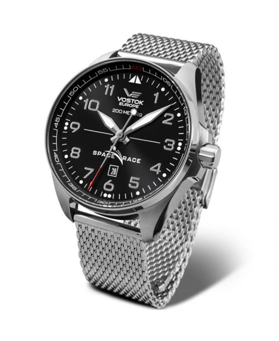 Mężczyźni klasyczny sportowy Diver automatyczny analogowe Zegarek VOSTOK EUROPE YN55-325A662BR Czarny Dial 47mm
