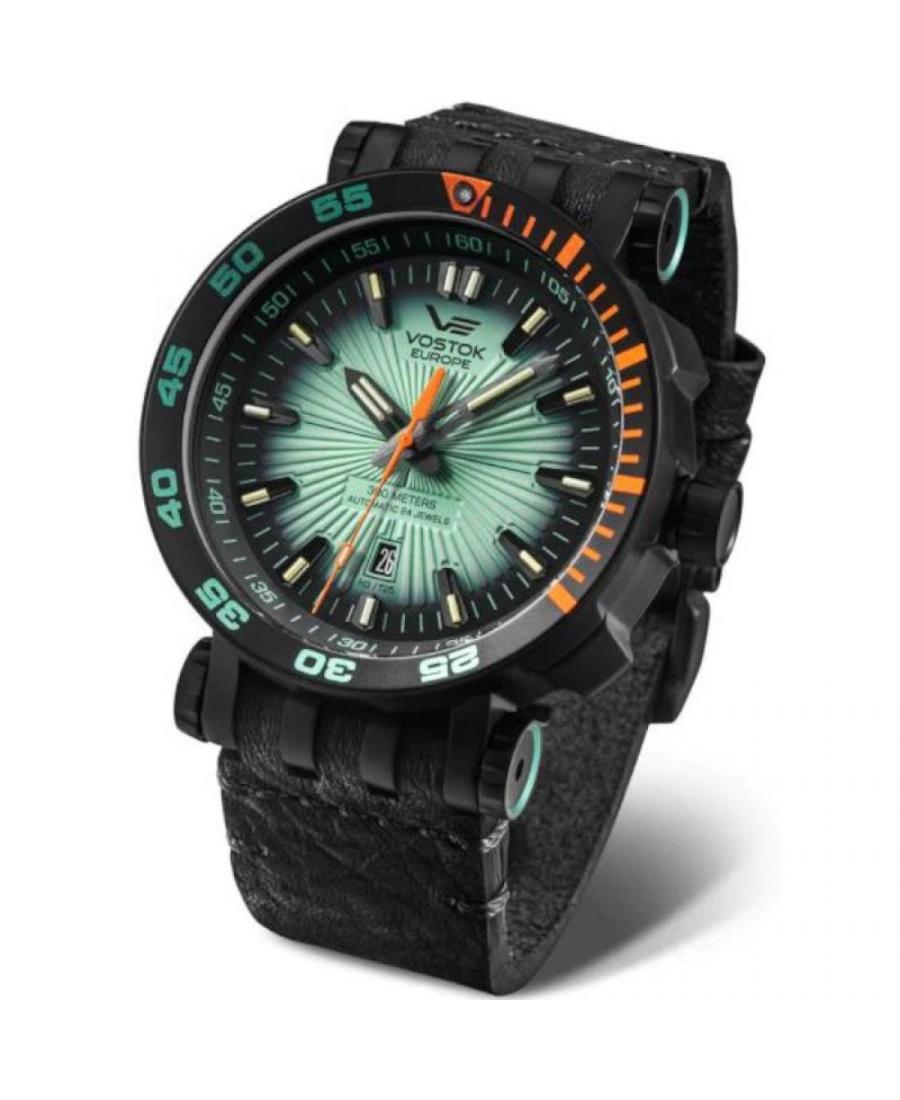 Mężczyźni sportowy Diver Luxury automatyczny analogowe Zegarek VOSTOK EUROPE NH35A-575C649 Zielony Dial 49mm