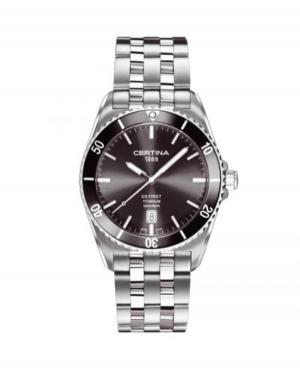 Men Classic Diver Luxury Swiss Quartz Analog Watch CERTINA C014.410.44.081.00 Grey Dial 41mm