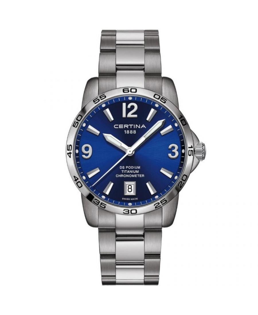 Mężczyźni Szwajcar klasyczny kwarcowy Zegarek Certina C034.451.44.047.00 Niebieska Wybierz