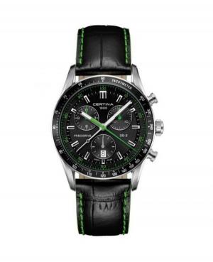 Men Classic Sports Luxury Swiss Quartz Analog Watch Chronograph CERTINA C024.447.16.051.02 Black Dial 41mm