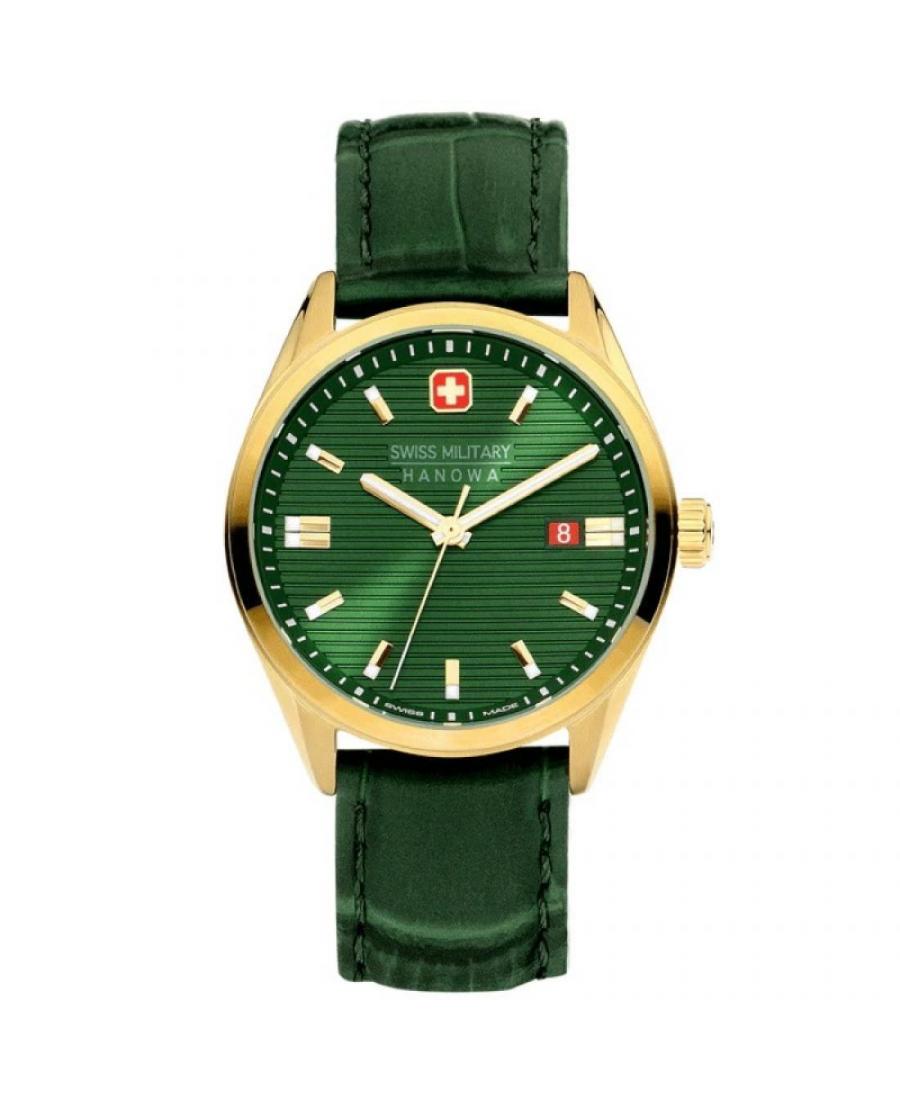 Men Swiss Classic Quartz Watch Swiss Military Hanowa SMWGB2200111 Green Dial