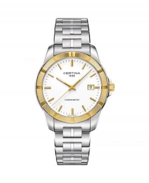 Mężczyźni klasyczny Luxury Szwajcar kwarcowy analogowe Zegarek Chronograf CERTINA C902.451.41.011.00 Biały Dial 40mm