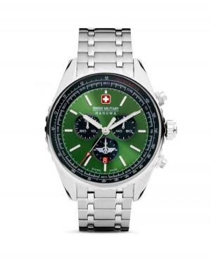 Мужские Швейцарские Классические Спортивные Кварцевый Часы Swiss Military Hanowa SMWGI0000307 Зелёный Циферблат