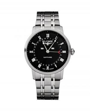 Men Classic Quartz Analog Watch ELYSEE ELS-77001S Black Dial 41mm