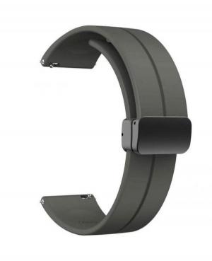 Watch Strap Diloy SBR45.07.22 Silicone Gray 22 mm