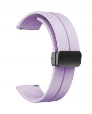 Watch Strap Diloy SBR45.18.22 Silicone Purple Silikon Fioletowy 22 mm