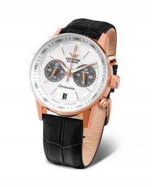 Mężczyźni klasyczny kwarcowy analogowe Zegarek VOSTOK EUROPE VK64-560B692BK Biały Dial 43mm