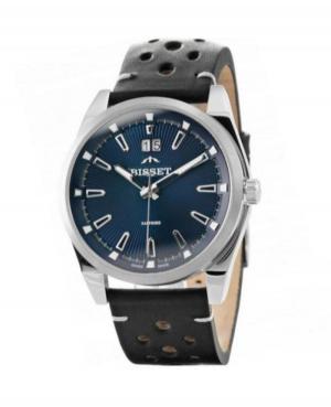 Men Classic Swiss Quartz Analog Watch BISSET ZEGBIS078 Blue Dial 43.3mm