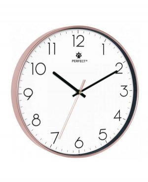 PERFECT Wall clock FX-805 ROSE GOLD Plastic Pink