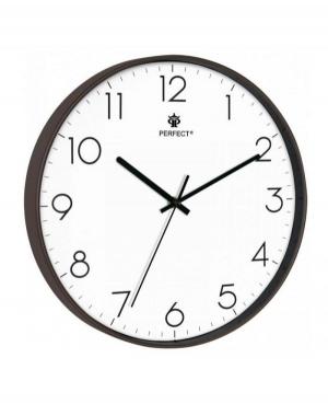 PERFECT Wall clock FX-805 BROWN Plastic Plastik Tworzywo Sztuczne Brązowy