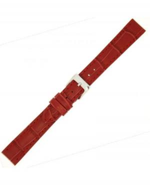 Watch Strap Piero Magli 08593017.14.Y Leather Red Skórzany Czerwony 14 mm