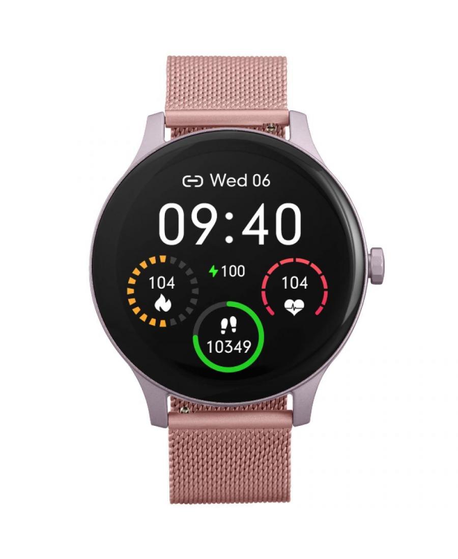 Men Fashion Sports Functional Smart watch Quartz Watch Garett Classy Pink Steel Black Dial