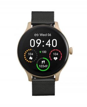Men Fashion Sports Functional Smart watch Quartz Watch Garett Classy gold-black steel Black Dial