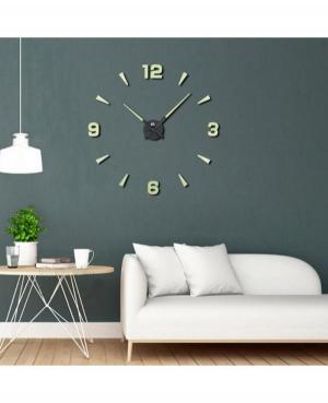 JULMAN Extra Large Wall Clock - Hands T4318L czarny Metal Czarny image 1
