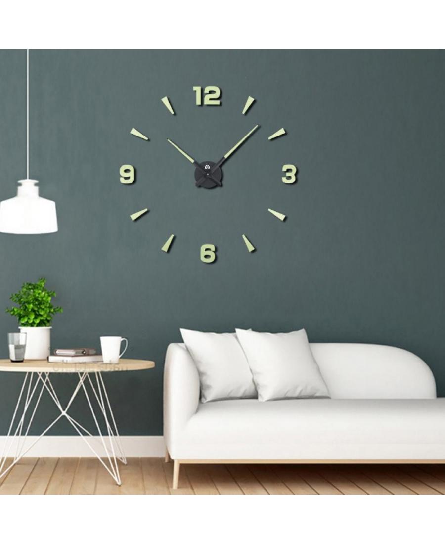 JULMAN Extra Large Wall Clock - Hands T4318L czarny Metal Czarny