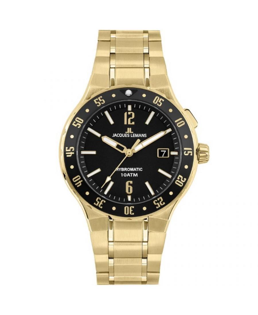 Men Classic Sports Automatic Watch Jacques Lemans 1-2109J Black Dial