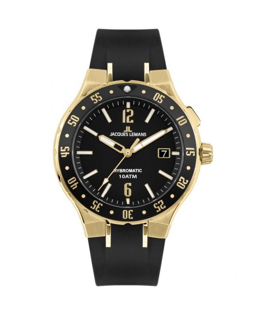 Men Classic Automatic Watch Jacques Lemans 1-2109E Black Dial