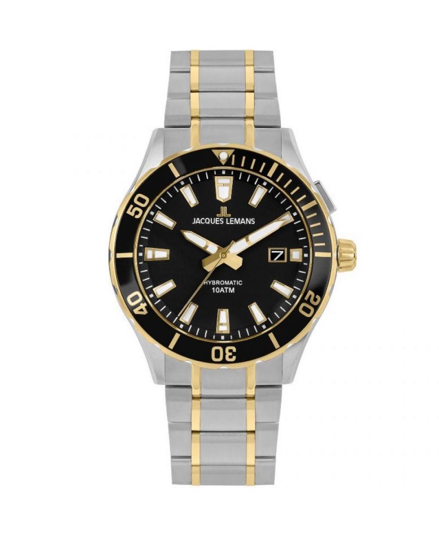 Men Classic Sports Automatic Watch Jacques Lemans 1-2131F Black Dial