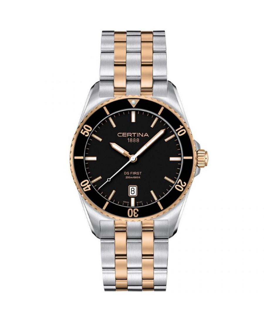 Men Swiss Classic Quartz Watch Certina C014.410.22.051.00 Black Dial