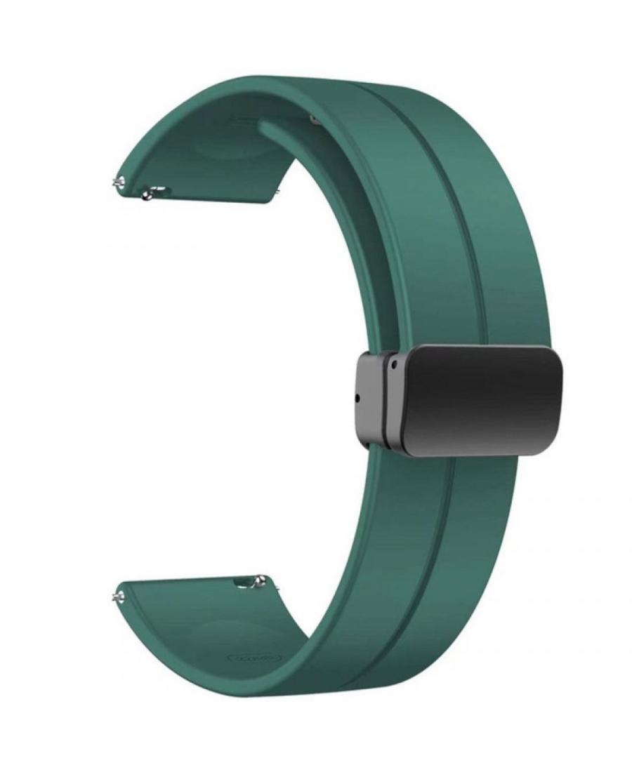Watch Strap Diloy SBR45.27.22 Silicone Silikon Zielony 22 mm