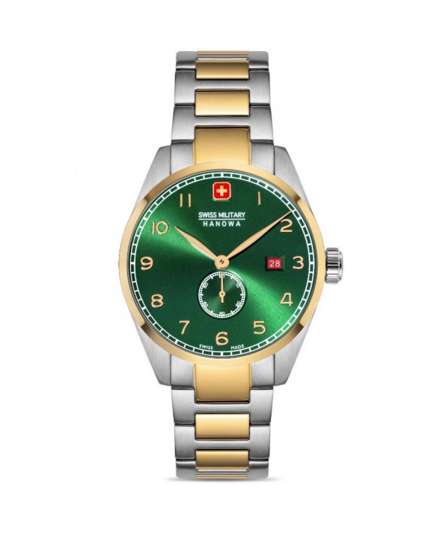 Мужские Классические Кварцевый Часы Swiss Military Hanowa SMWGH0000760 Зелёный Циферблат