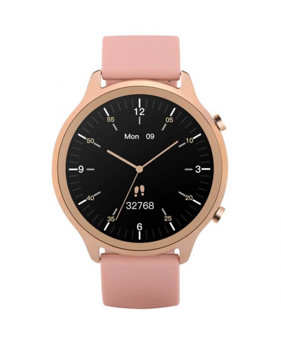 Men Fashion Sports Functional Smart watch Quartz Watch Garett Veronica gold-pink Black Dial