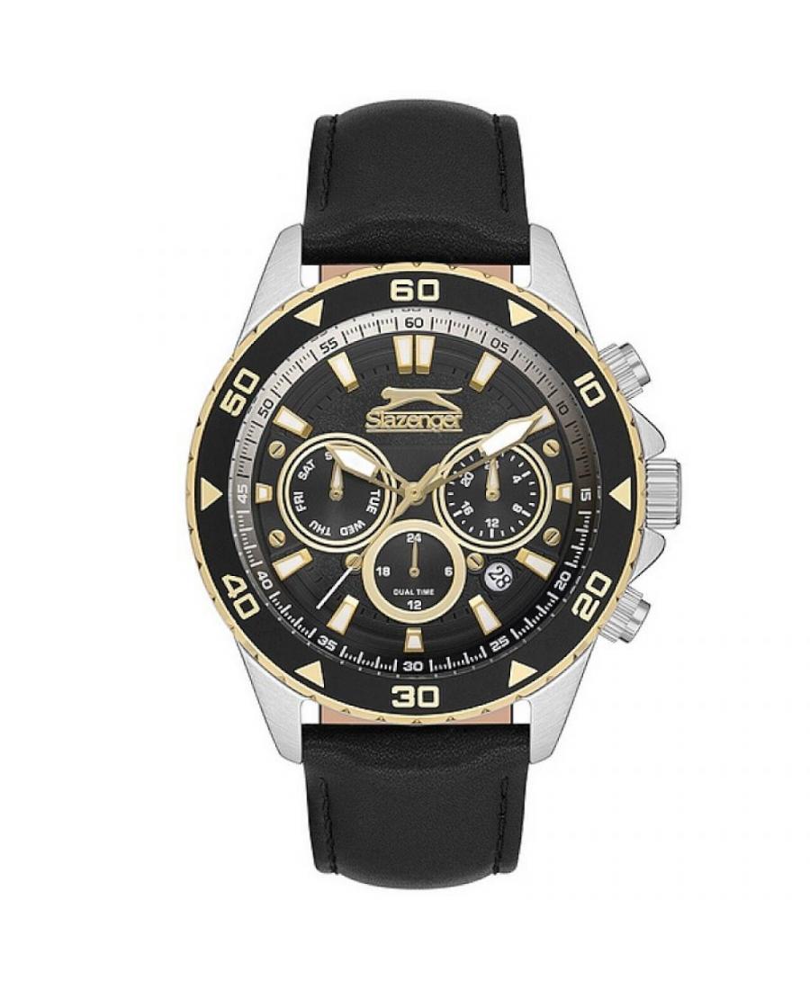 Mężczyźni klasyczny kwarcowy analogowe Zegarek SLAZENGER SL.9.2251.2.05 Czarny Dial 43mm