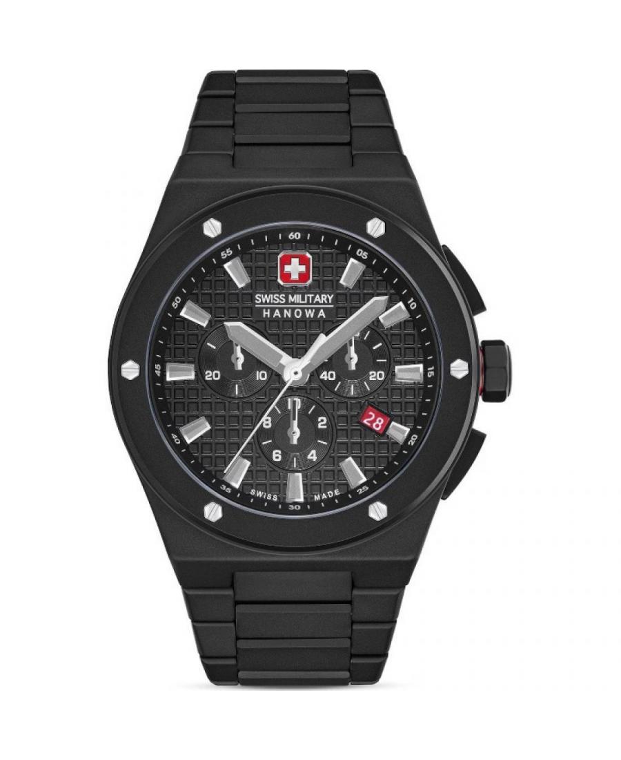 Men Classic Sports Quartz Watch Swiss Military Hanowa SMWGI0002280 Black Dial