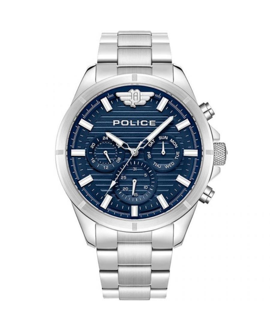 Mężczyźni klasyczny kwarcowy analogowe Zegarek POLICE PEWJK2227804 Niebieska Dial 45mm