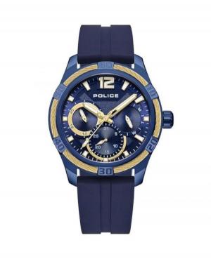 Men Fashion Quartz Analog Watch POLICE PEWJQ0005303 Blue Dial 44mm