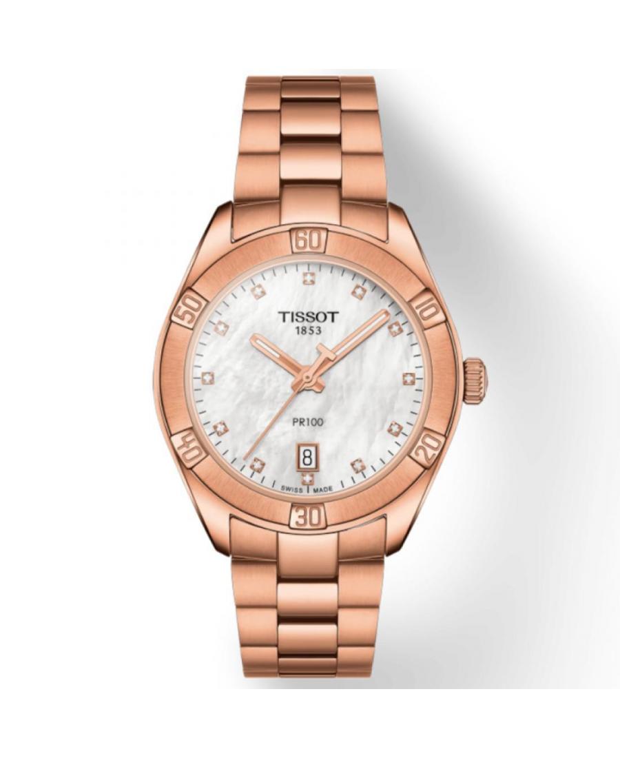 Kobiety klasyczny kwarcowy analogowe Zegarek TISSOT T101.910.33.116.00 Matka Perłowa Dial 36mm