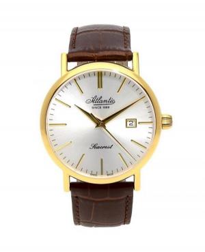 Mężczyźni klasyczny Szwajcar kwarcowy Zegarek ATLANTIC 50354.45.21 Żółty Dial 42mm