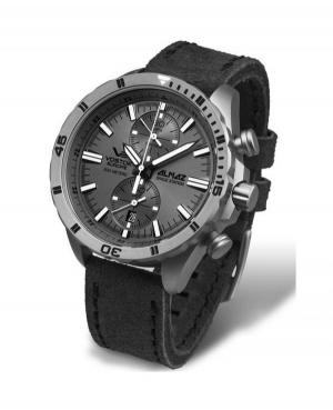 Men Fashion Diver Quartz Analog Watch Chronograph VOSTOK EUROPE 6S11-320H264Le Grey Dial 47mm