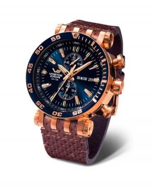 Men Sports Diver Luxury Quartz Analog Watch VOSTOK EUROPE VK61-575B590 Blue Dial 48mm