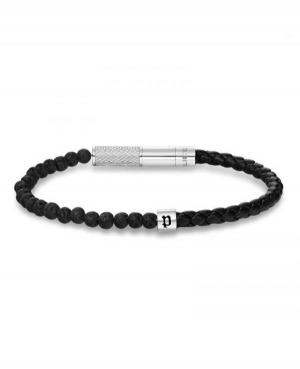 Police Twine Bracelet for Men Stainless Steel with beads and Leather PEAGB0012501