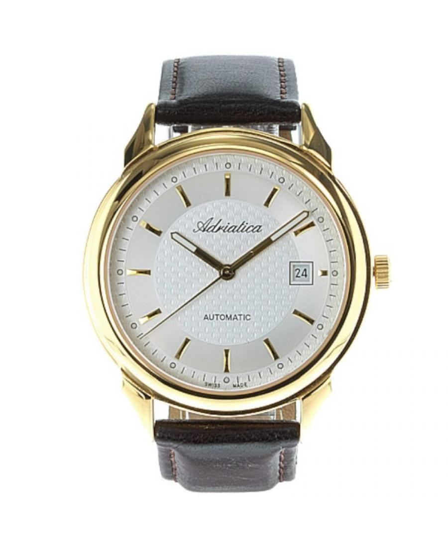Men Swiss Classic Automatic Watch Adriatica A1072.1213A Silver Dial