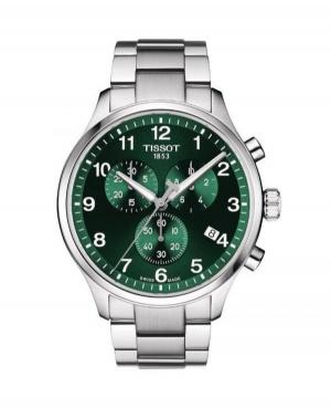 Men Classic Swiss Quartz Analog Watch Chronograph TISSOT T116.617.11.092.00 Green Dial 45mm