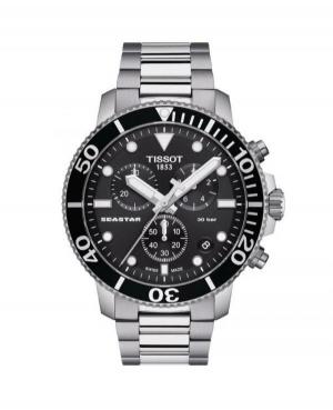 Men Classic Sports Diver Swiss Quartz Analog Watch Chronograph TISSOT T120.417.11.051.00 Black Dial 45mm