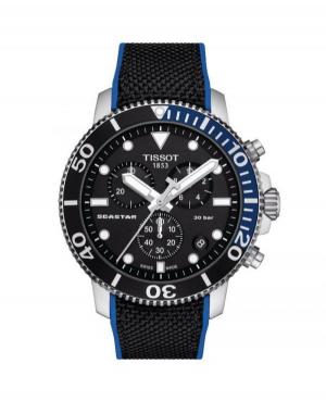 Men Classic Sports Diver Swiss Quartz Analog Watch Chronograph TISSOT T120.417.17.051.03 Black Dial 45.4mm