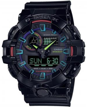 Men Sports Functional Diver Japan Quartz Digital Watch Timer CASIO GA-700RGB-1AER G-Shock Multicolor Dial 50mm