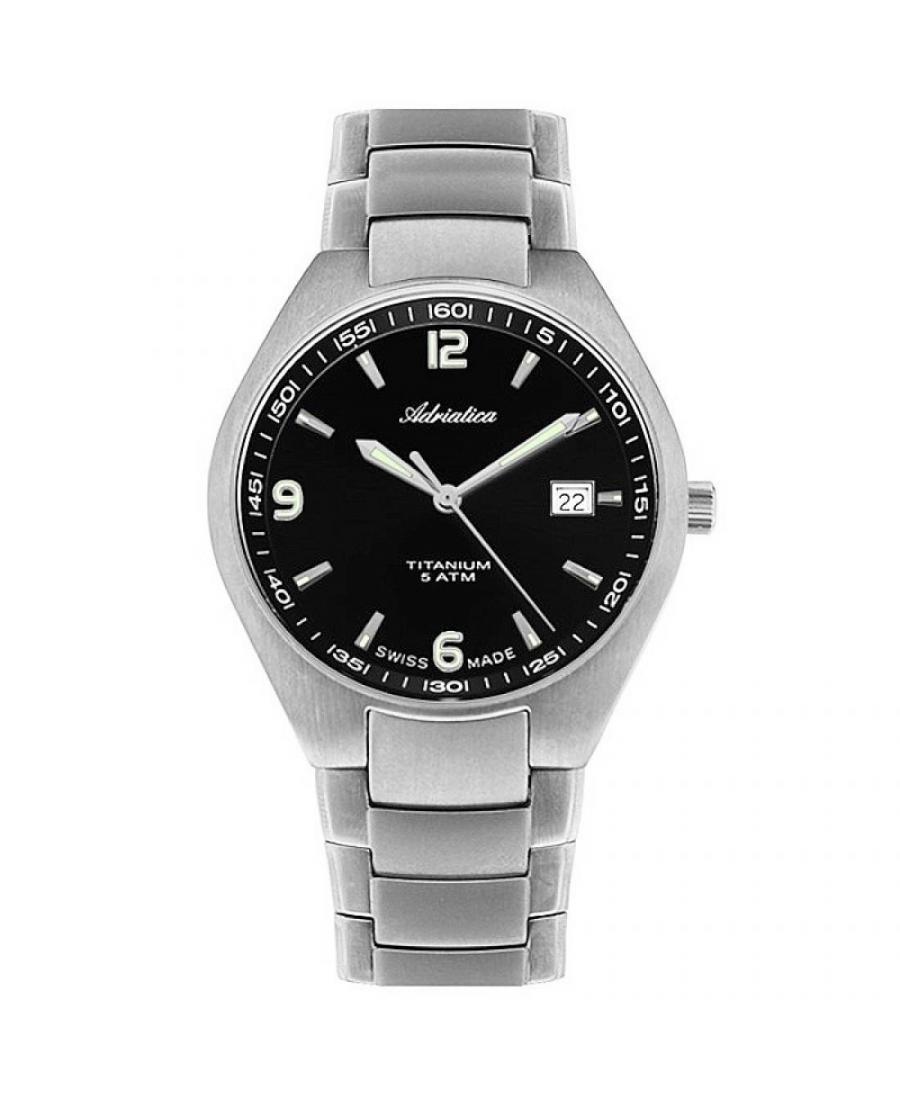 Men Swiss Classic Quartz Watch Adriatica A1069.4156Q Grey Dial