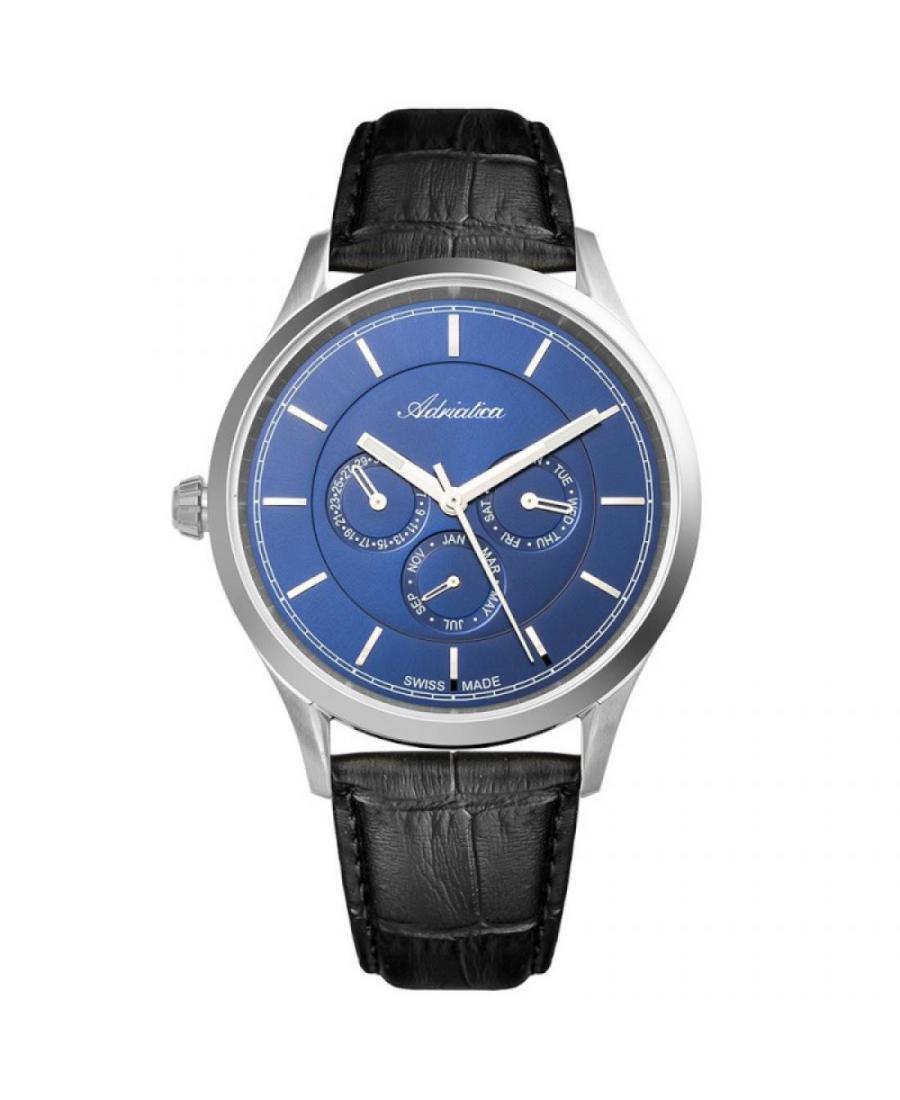 Men Swiss Classic Quartz Watch Adriatica A8252.5215QF Blue Dial