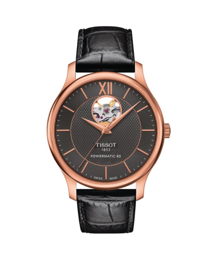 Men Swiss Classic Automatic Watch Tissot T063.907.36.068.00 Brown Dial